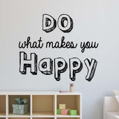 Do What Makes You Happy Wall Quotes Decal VWAQ - V2