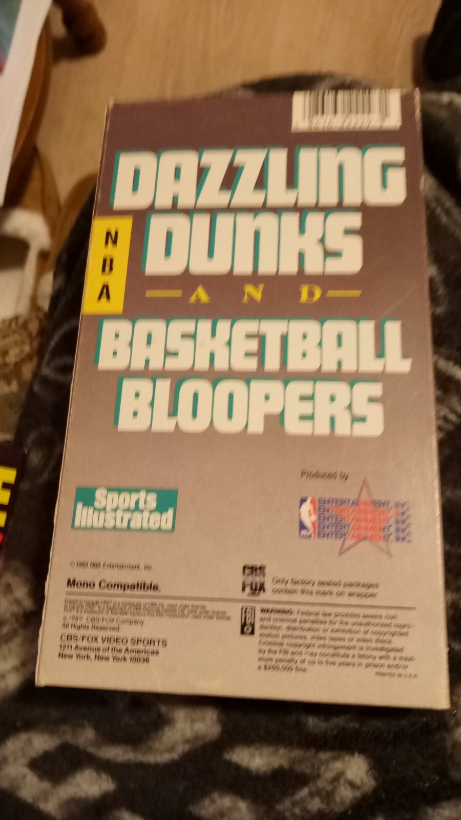 Sports Illustrated NBA Dazzling Dunks and Basketball Bloopers VHS Tape