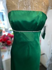 Faviana Green Beaded Prom Evening Special Occasion Dress size 9/10