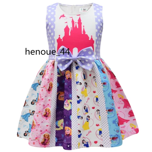 minnie stitch Cartoon Bowknot Dress Skirt Princess Party Birthday Fancy girl - Picture 18 of 69