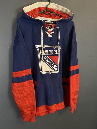 MENS NEW YORK RANGERS 2016/2017 NHL ICE HOCKEY HOODIE HOODED SHIRT JERSEY SIZE S - Picture 2 of 9