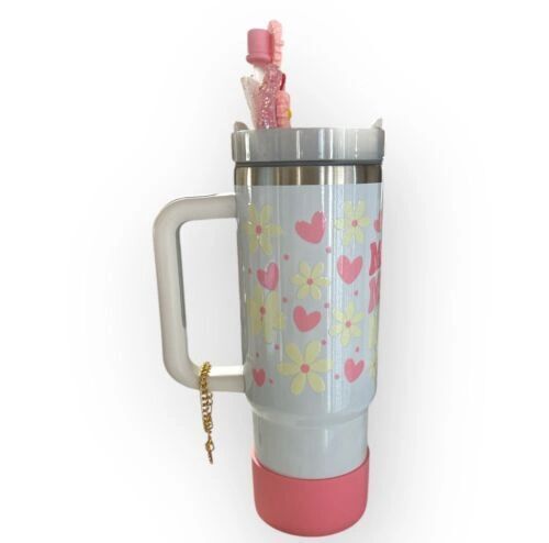30oz Insulated Tumbler for Moms with Handle Lid and Straw – Perfect Gift