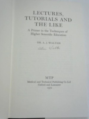 Vorlesungen, Tutorials und dergleichen (A.J. Walton - 1972) (ID: 887643)