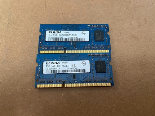 Barrette Mémoire RAM DDR3 Elpida 4GB PC3-12800U - EBJ41UF8BDW0-GN-F, Testée Et Fonctionnelle