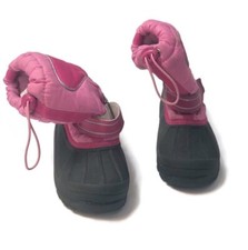 Thermolite Black Pink Snow Boots Size 1 A16