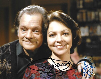 David Jason/Tessa Peake-Jones signiert nur Narren und Pferde 10x8 Foto 