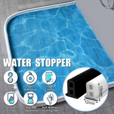 Water Stopper Shower Barrier Silicone Bathroom Kitchen Floor Retaining Strip DIY