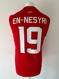 Signed YOUSSEF EN NESYRI Shirt Morocco Exact Proof/COA