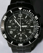 CRONOGRAFO ACCURIST GENTS ALL TERRAIN FERRO NERO (MB 738) 10 ATM + scatola usata