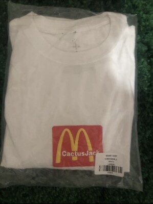 Travis Scott Cactus Jack X McDonald s Sesame T-shirt  White Size Large