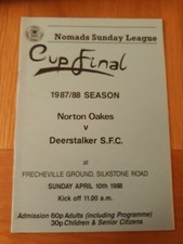 1988 NORTON OAKES v DEERSTALKER at Frecheville Sheffield Sunday Lge Final