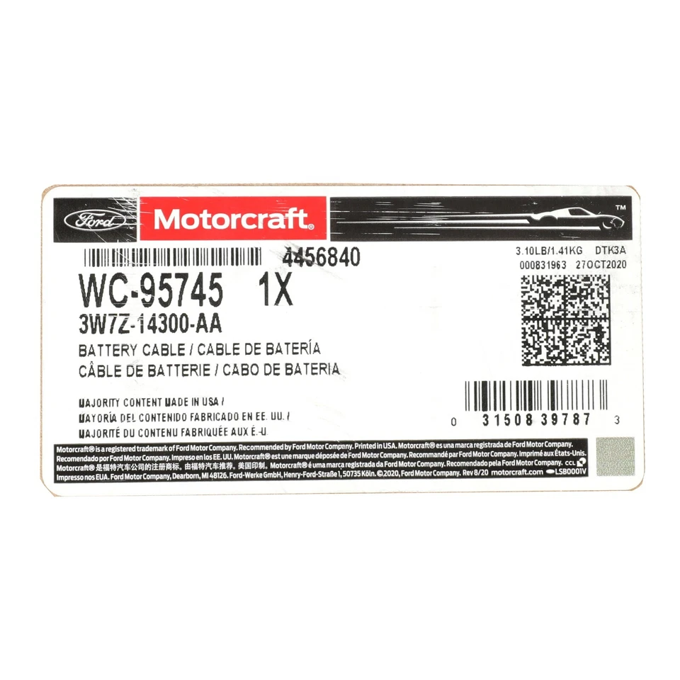 NUEVO OEM Ford Crown Victoria 2003-04 Positivo Batería Cable Arnés 3W7Z-14300-AA Foto 3 de 4