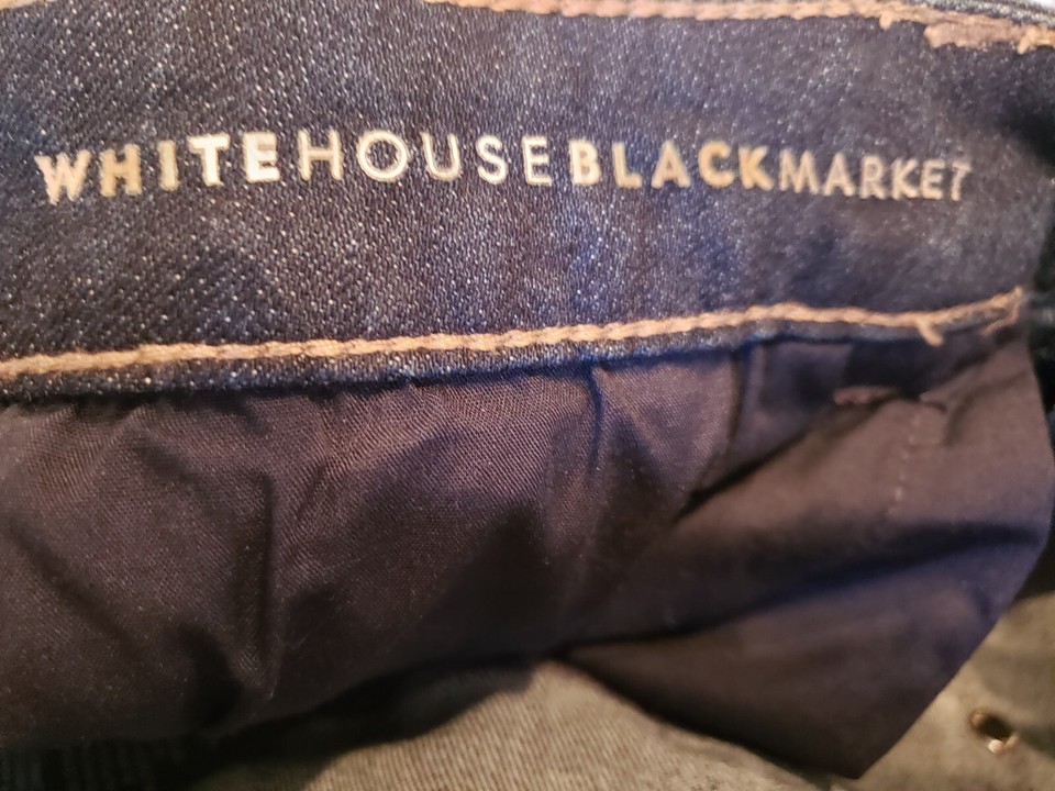 White House Black Market Womens The Skimmer Blue Denim Jeans Size 4