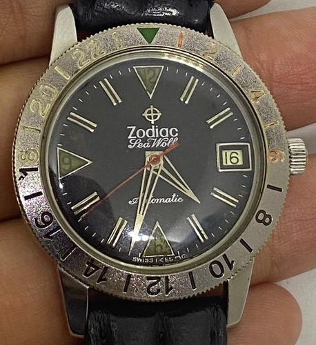ZODIAC 20 世纪 60 年代海狼黑色表盘 35 毫米自动潜水员 - 第 2 张/共 11 张