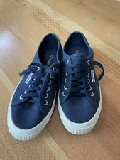 SUPERGA classic Italian Tennis Shows Dark Blue Women’s Size 8.5