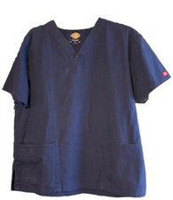 Dickies women  s medical scrubs Medium short sleeve V Neck