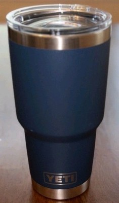 U-Line YETI  Rambler 30 Oz Stainless Steel Travel Mug in Navy Blue