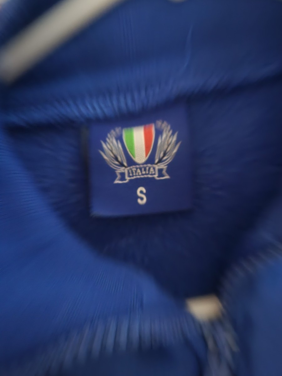 Italy National Team Blue Zip-Up Jacket S Italian Flag Colors