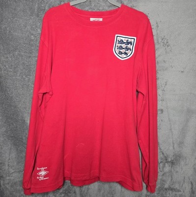 Vintage England Trikot Herren XXL rot Umbro Geoff Hurst 10 1966 Fußball Top Sieger