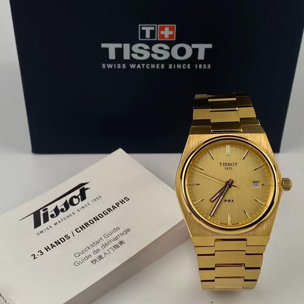 Tissot PRX T137.410.33.021.00 Champagne Dial Men's Quartz Watch Stainless 40mm