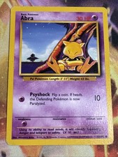 Pokémon Abra 43/102 BS Base Set Unlimited LP/MP