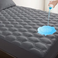 Queen Size Mattress Protector, Waterproof Breathable Soft Queen Mattress Pad ...