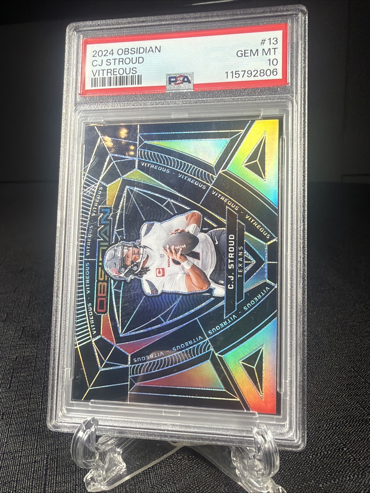 2024 Panini Obsidian - Vitreous C.J. Stroud #13 SSP PSA 10 GEM MT view 9