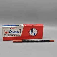 Marvy Uchida Le Plume II No 1122 Brown Dozen Pens Set Vintage Pen