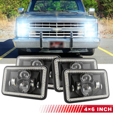 4pcs 4X6" 4652 LED Headlights High Low Beam Lamp FOR Chevy C10 C20 C30 1981-81