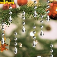 Acrylic Crystal Ornaments 30 Strings Christmas Tree Dangle Drops Decorations New