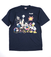 Vintage 90s Disney Mickey Minnie Mouse T Shirt Large Miami Florida Beach Surf