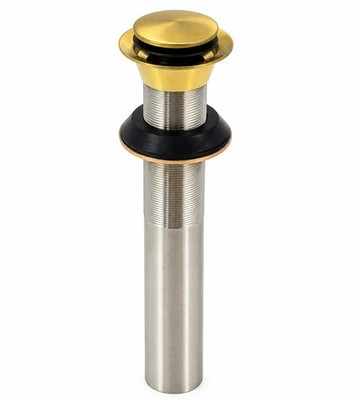 KOHLER 33151-2MB Clicker Bathroom Sink Drain Without Overflow - Brushed Brass