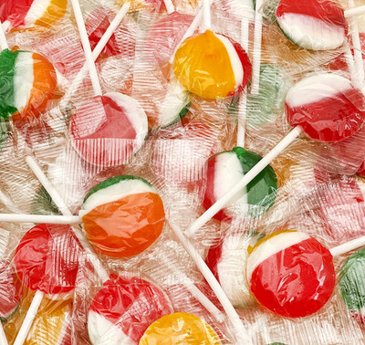 Fruit Lollipops, Hard Candy Individually Wrapped - 80 Count, 2 Lb Bag