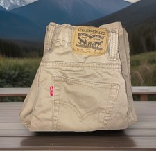 Levi's Boy  s 511 Slim Fit Straight Leg Khaki Pants Beige Size 27x29 Adjustable
