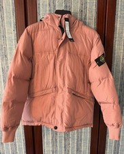 STONE ISLAND  Crinkle  Down Jacket With Hood  -PINK -M- Unisex - New -RRP £549