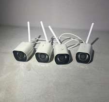 4x Zmodo Outdoor Security Bullet Cameras Model: ZP-IBH15-W - Used