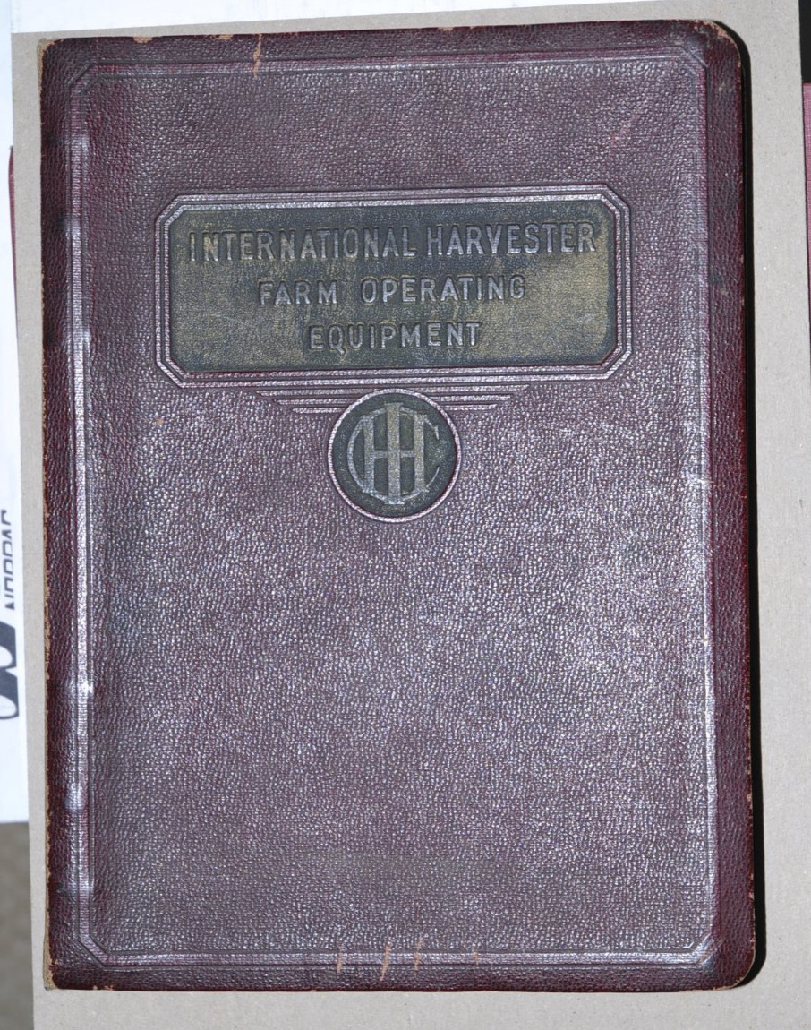 International harvester farm operating equipment, 1935-38 binder, 512 pages
