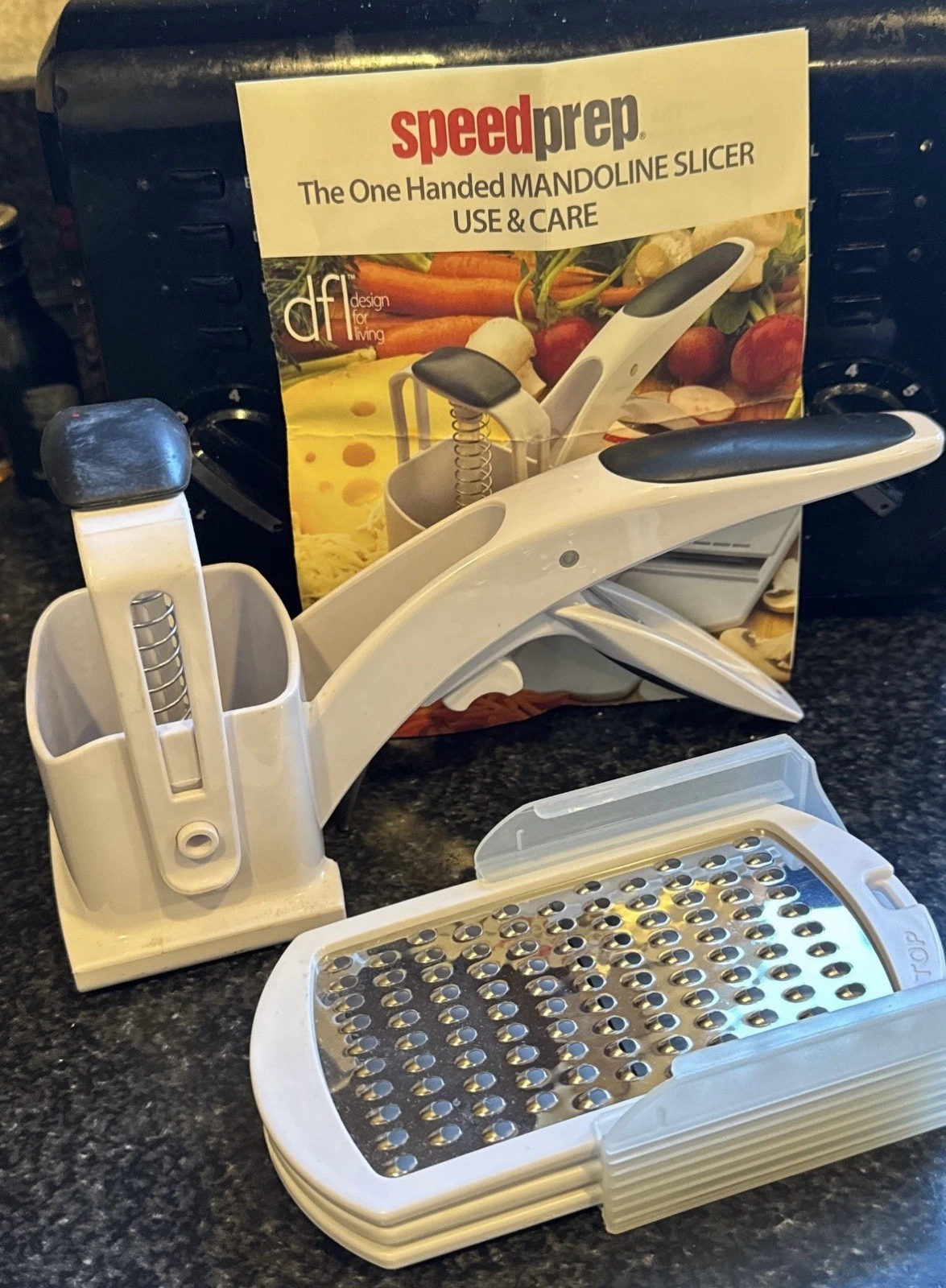 Speedprep The One Handed Mandoline Blades & Instructions Included NWOT