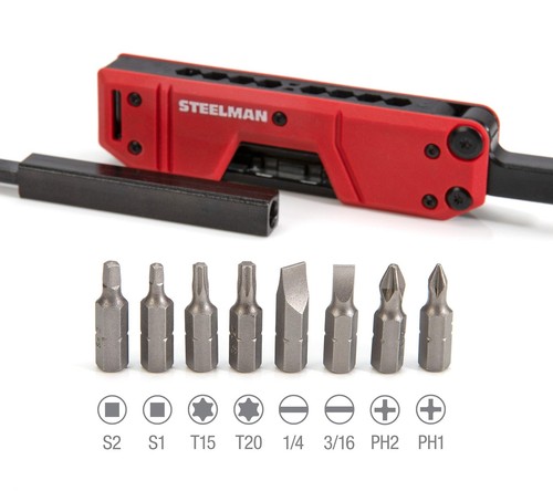 10-In-1 Multi-Tip Folding Magnetic Pocket Screwdriver with Carrying Clip and ... - Picture 2 of 8