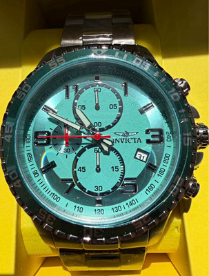 Invicta Specialty Men s 48mm Quartz Chronograph Date Blue Dial Steel Box#11