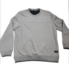 Quilted Crew Neck Sweatshirt Size L Large