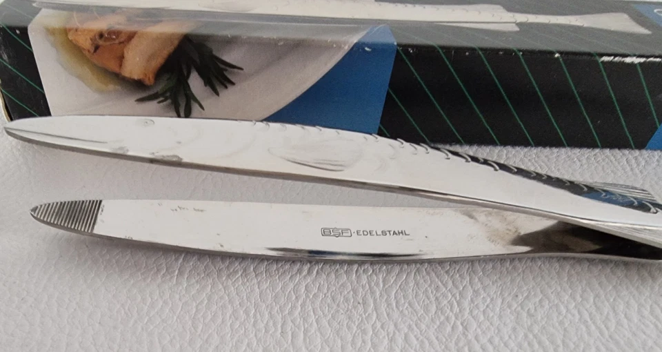 Vintage BSF Grätette Fisch Servierzange Fischmotiv 1970er Jahre mit OVP - Bild 2 von 4