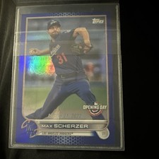 2022 Topps Opening Day Blue Foil #129 Max Scherzer Los Angeles Dodgers