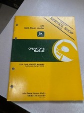 John Deere 675 Skid-Steer Loader Operator's Manual OM-M71795 Issue E6 Nice Cond