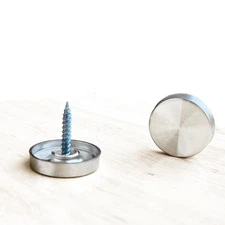 4 Piece 1'' Polished Silver Decorative Screw Covers Caps, 304 25mm/1 Inch 