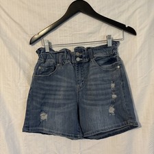 Indigo Rein Denim Shorts Distressed High Waist Casual Blue Size 5