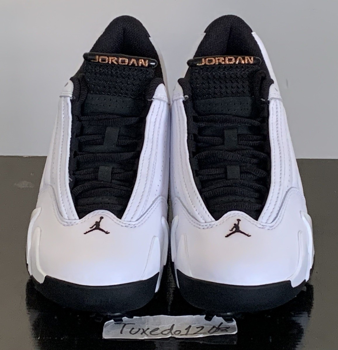 DS Nike Air Jordan 14 Golf Shoes sz5.5 US Open White/Copper xi