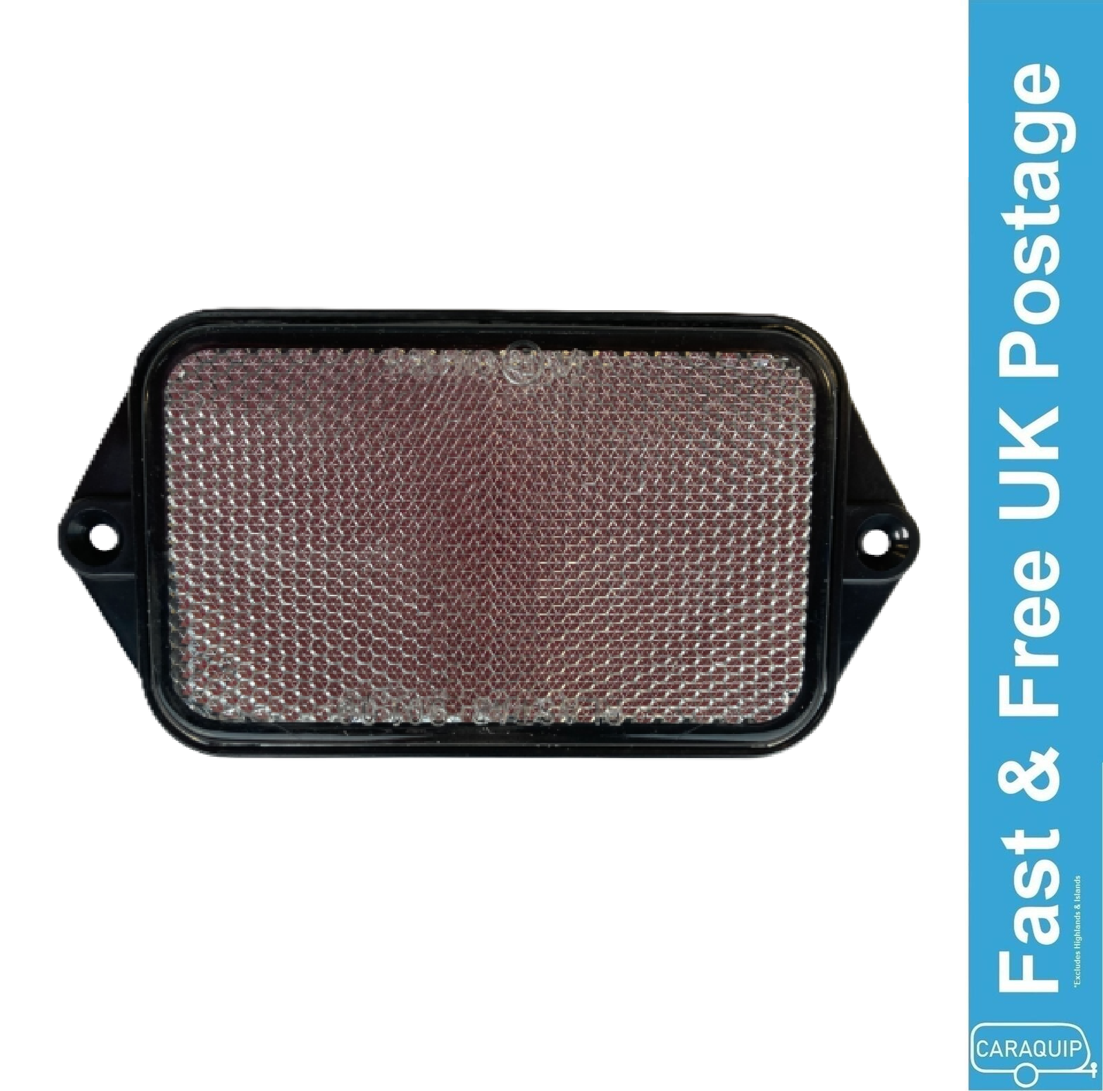 PLS Reflective Rectangle 95mm x 60mm White Caravan Motorhome Campervan - WB334