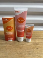 3 PACK Lume Whole Body Deodorant Smooth Solid Clean Tangerine/Peony Rose