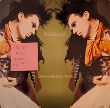 Dead Or Alive Lover Come Back To Me Vinyl Record 12" VG/G+ TA6086 1985